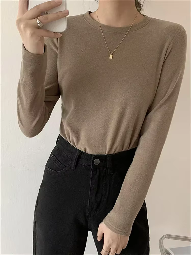 Hiver femmes pull T-Shirt femmes surdimensionné T-Shirt femme vêtements femme T-Shirt hauts pull à manches longues Tube tricoté T-Shirt haut