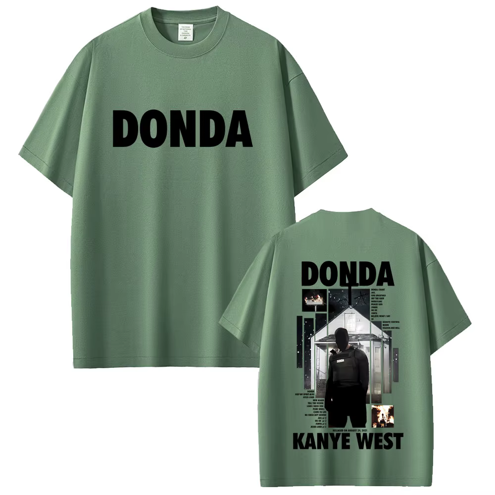Rappeur Kanye West Donda Double face imprimé T-shirt hommes femmes Hip Hop mode Pop musique T-shirts