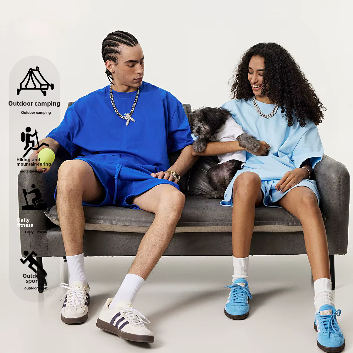 T-shirt ample à manches courtes délavé pour hommes