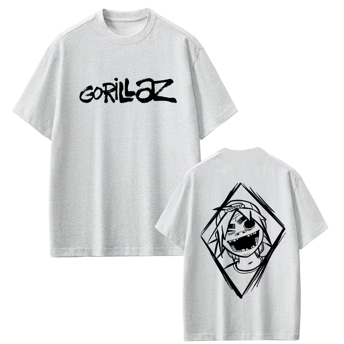 T-shirt graphique Rock Band Gorillaz pour hommes et femmes