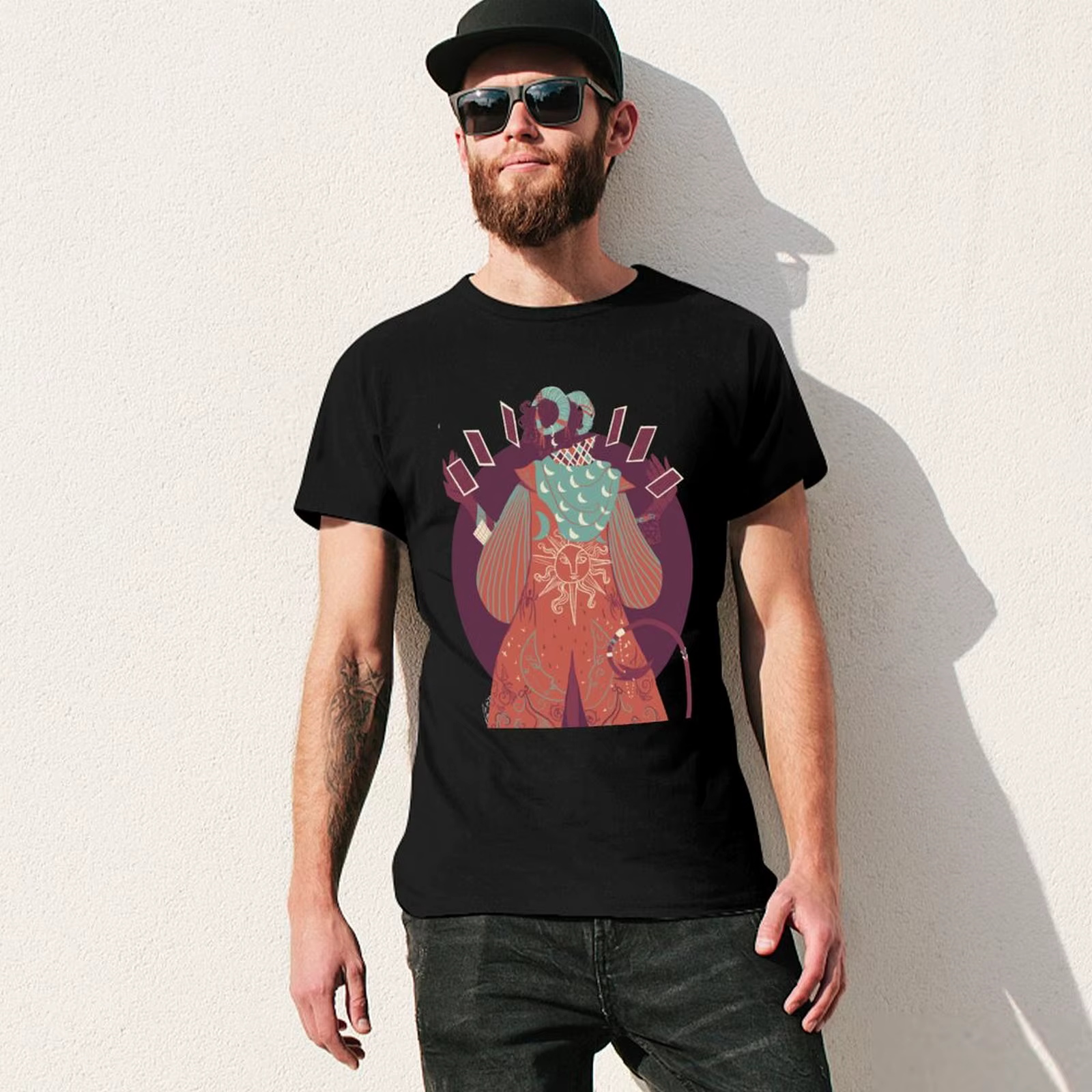 Mollymauk! T-shirt de travail basique à manches courtes