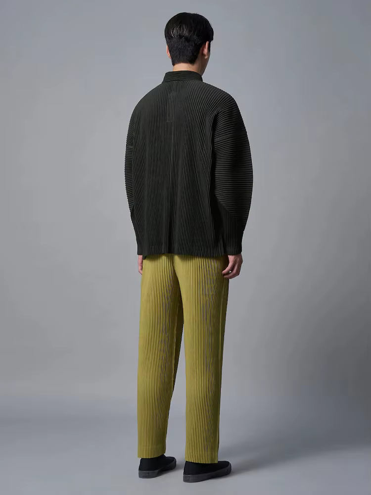 Miyake Plisse haut à revers Polo t-shirt pour hommes