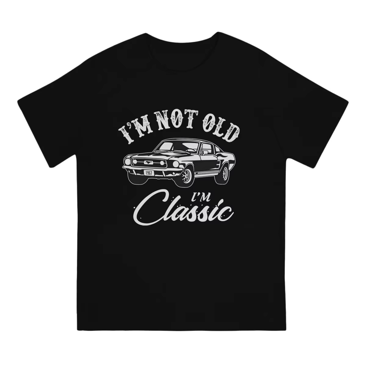 T-Shirt à Manches Courtes et Col Rond pour Homme