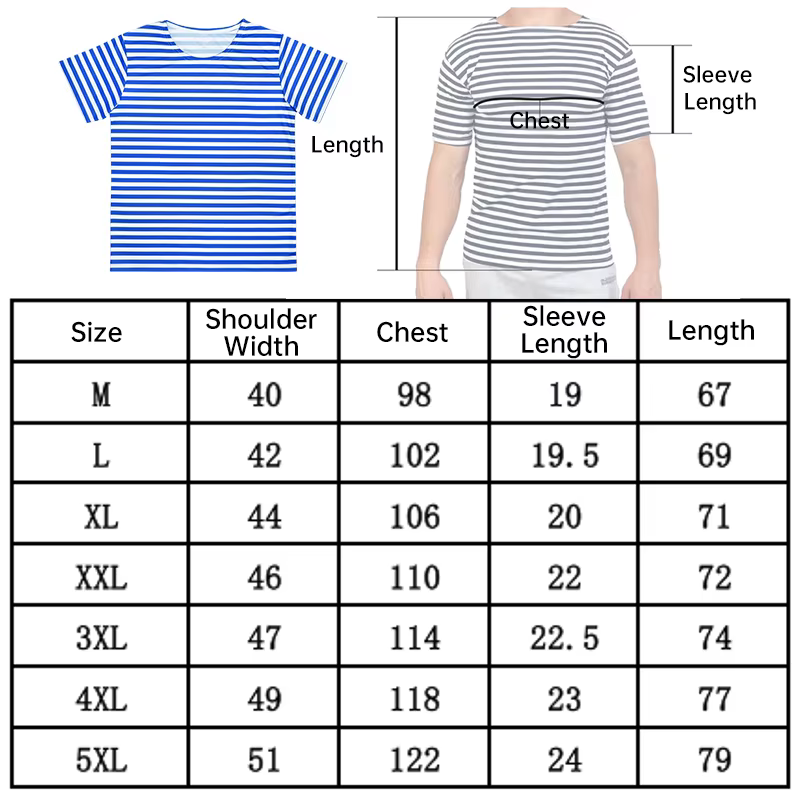T-shirt breton à manches courtes pour hommes