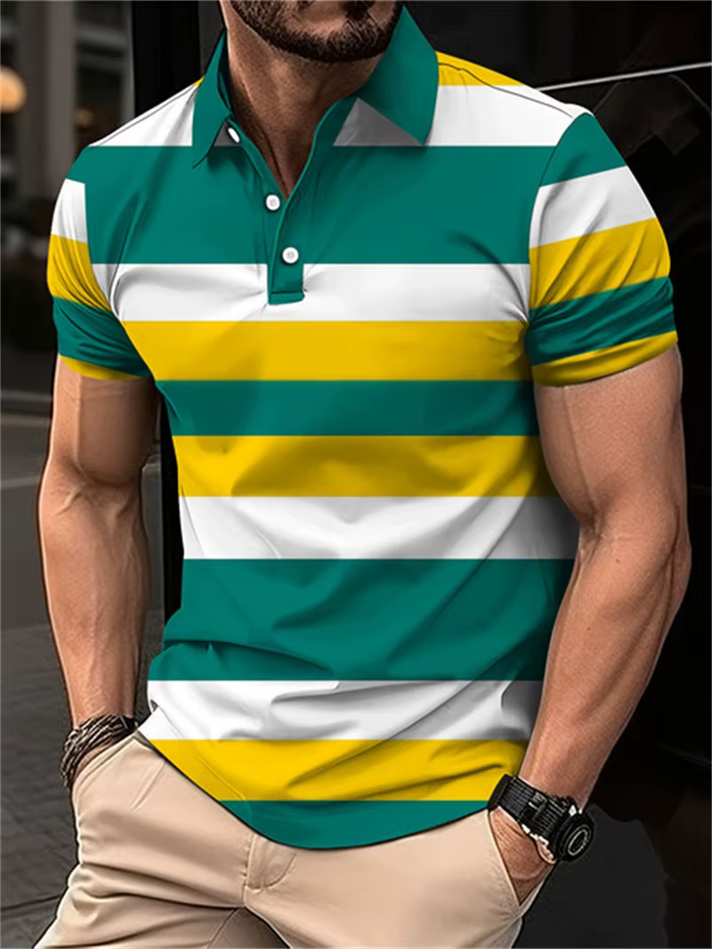 Polo homme été 2026 à rayures