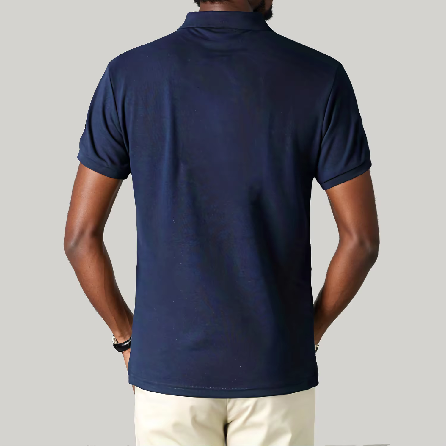 Polo homme EAU Dubaï court Royal décontracté sport fête haut de gamme coton broderie luxe contraste couleur design original