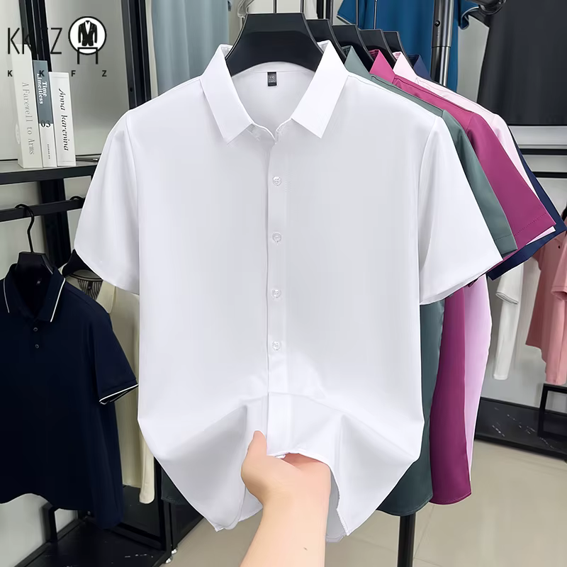 Chemise habillée pour homme à manches courtes