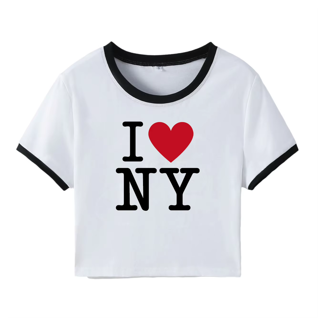 T-shirt en coton imprimé texte I Love New York pour filles