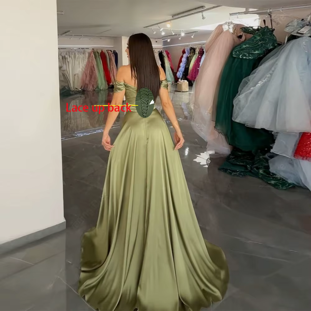 Robe de soirée Sexy vert sauge