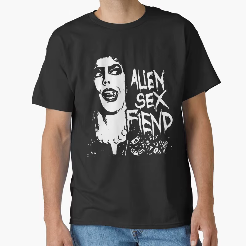 Rocky horreur image show frank n furter alien sexe fiend années 80 vintage films d'horreur t-shirt grande taille hauts pour adultes S-6XL