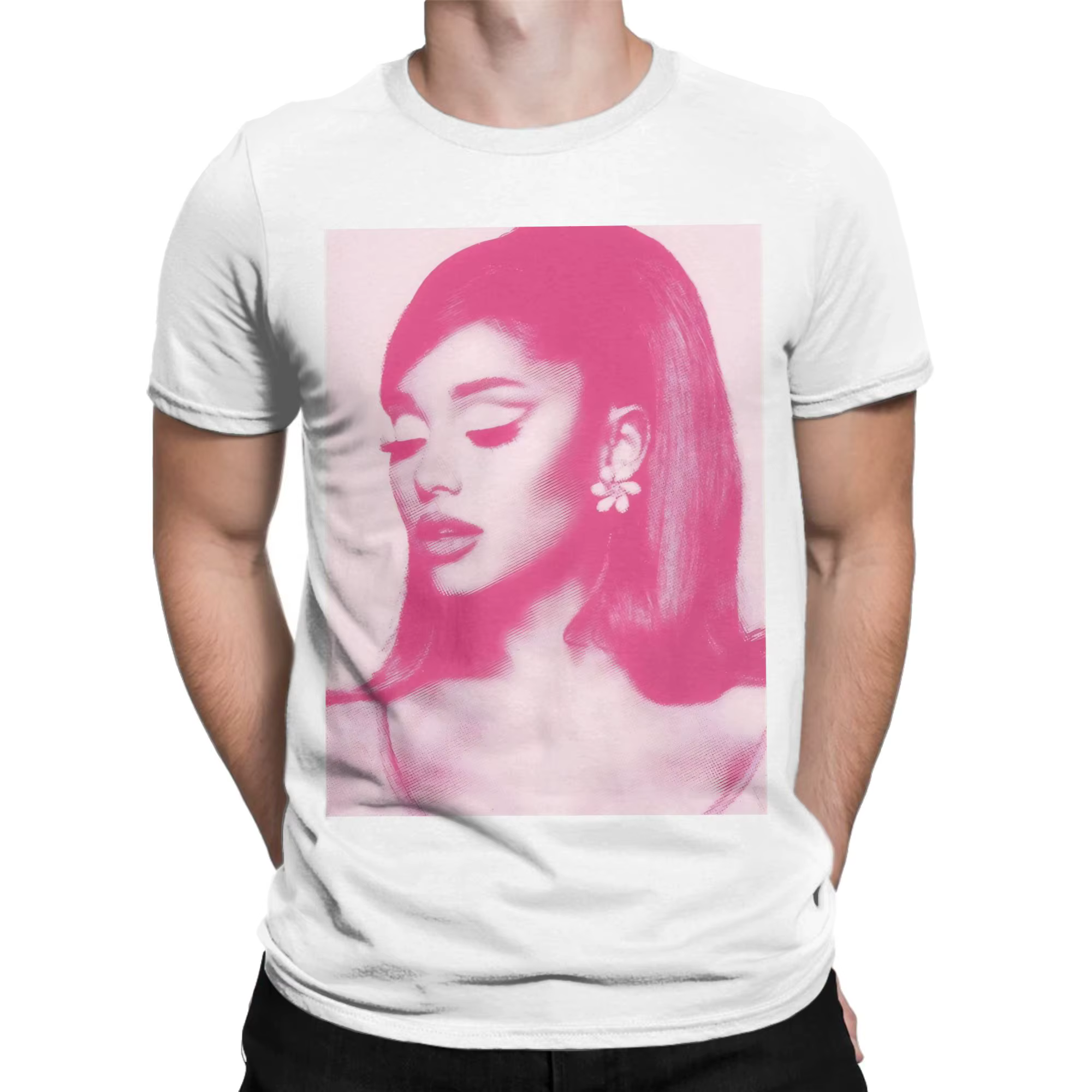 T-shirt de couple Ariana Grande Pink Positions, T-shirts Hippie, T-shirt de plage Y2K, vêtements amusants en pur coton, cadeau