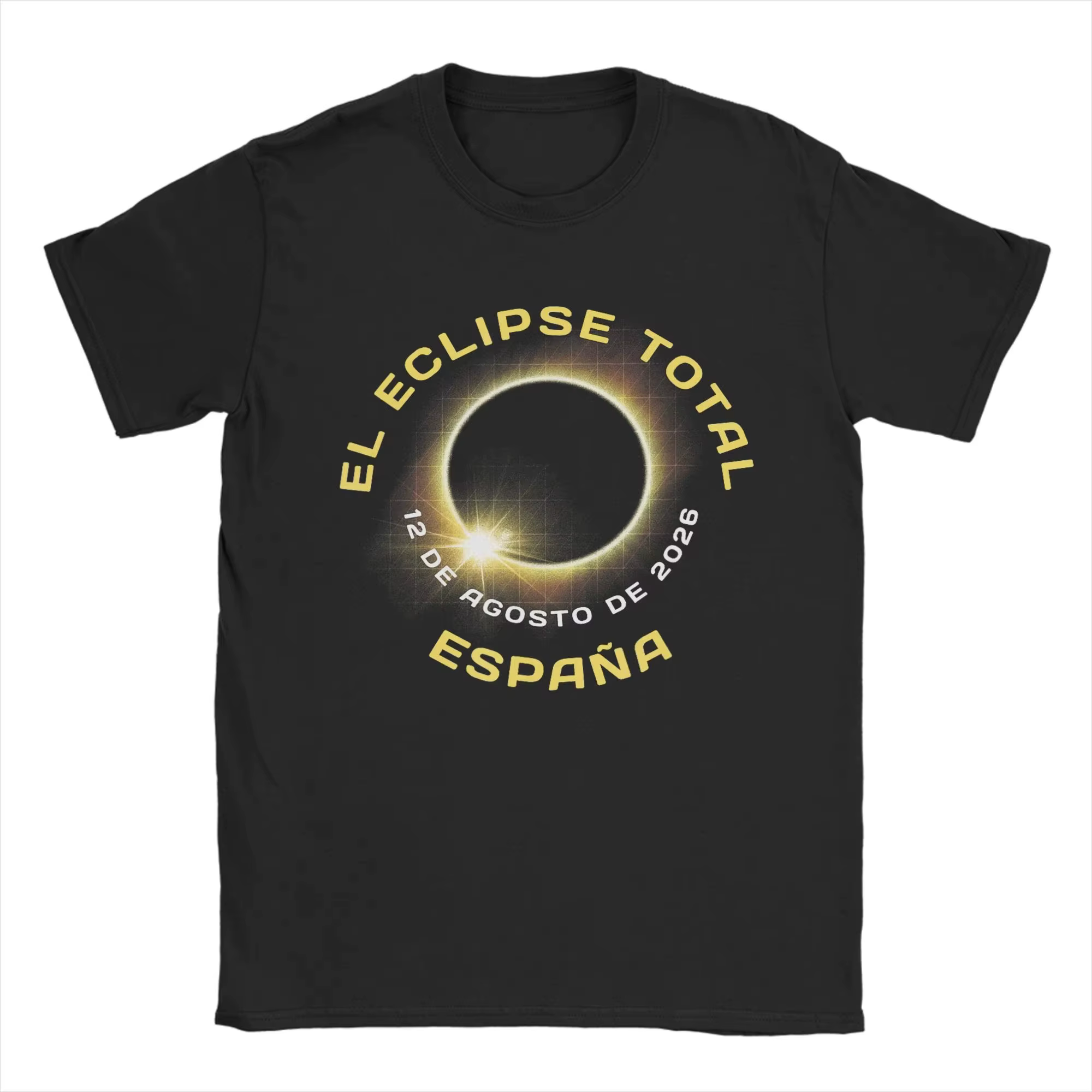 T-shirt pour hommes, éclipse solaire totale en Espagne 2026