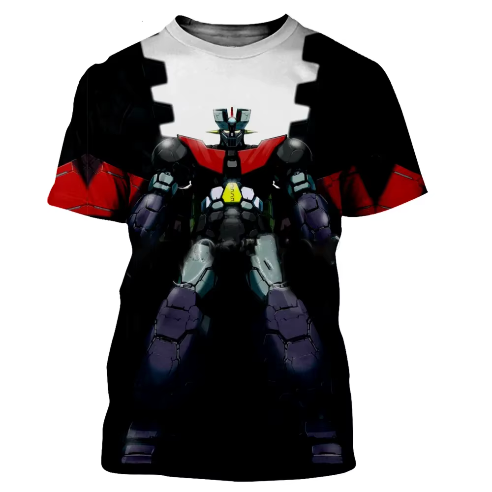 Mazinger Z T-shirt pour hommes mode d'été 3D imprimé à manches courtes Top t-shirts Style Harajuku T-shirt surdimensionné vêtements pour hommes de rue
