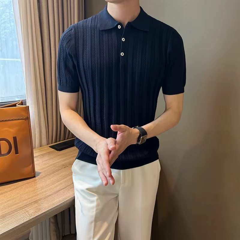Polo Jacquard pour hommes