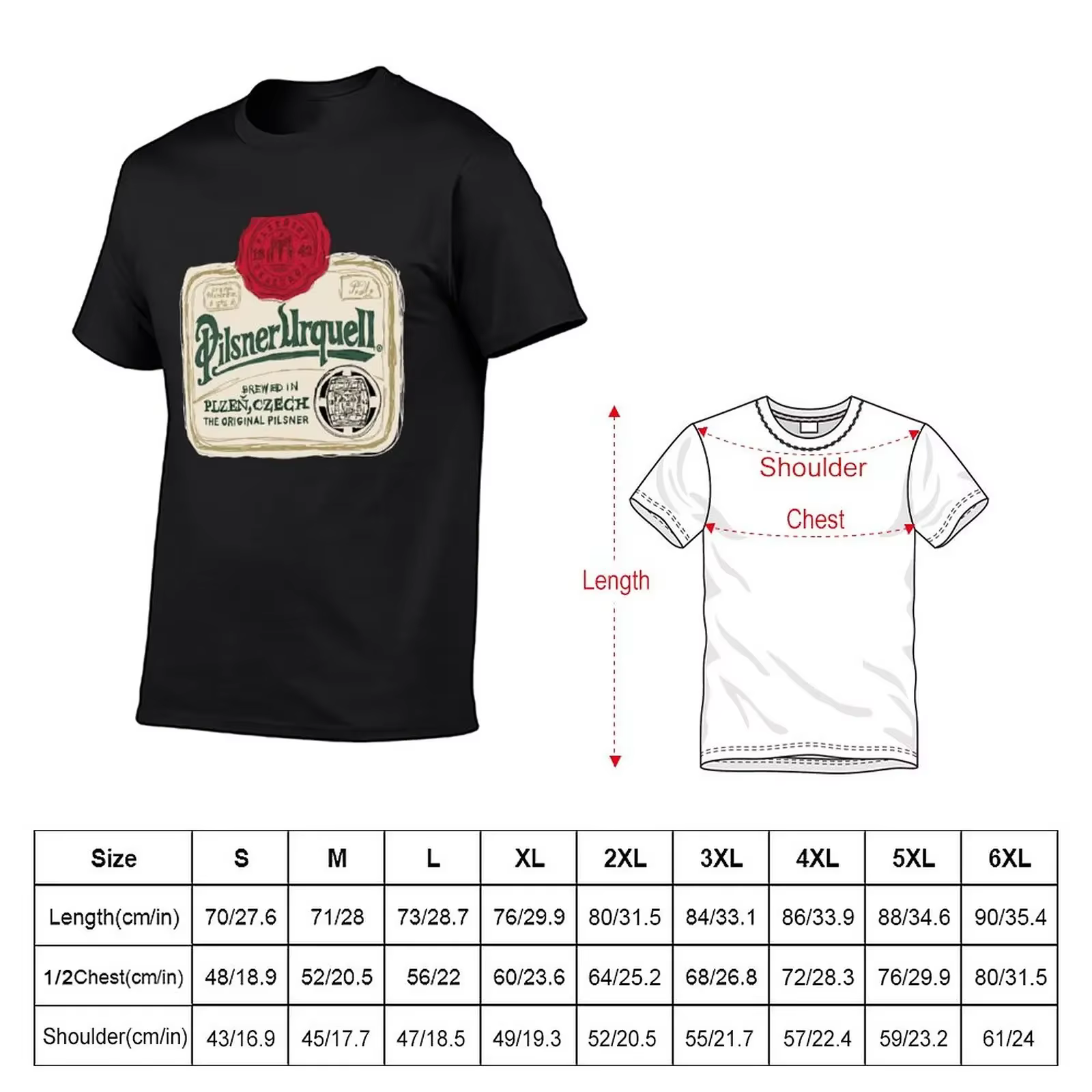 Pilsner Urquell POP T-shirt pour homme, sublime, haut