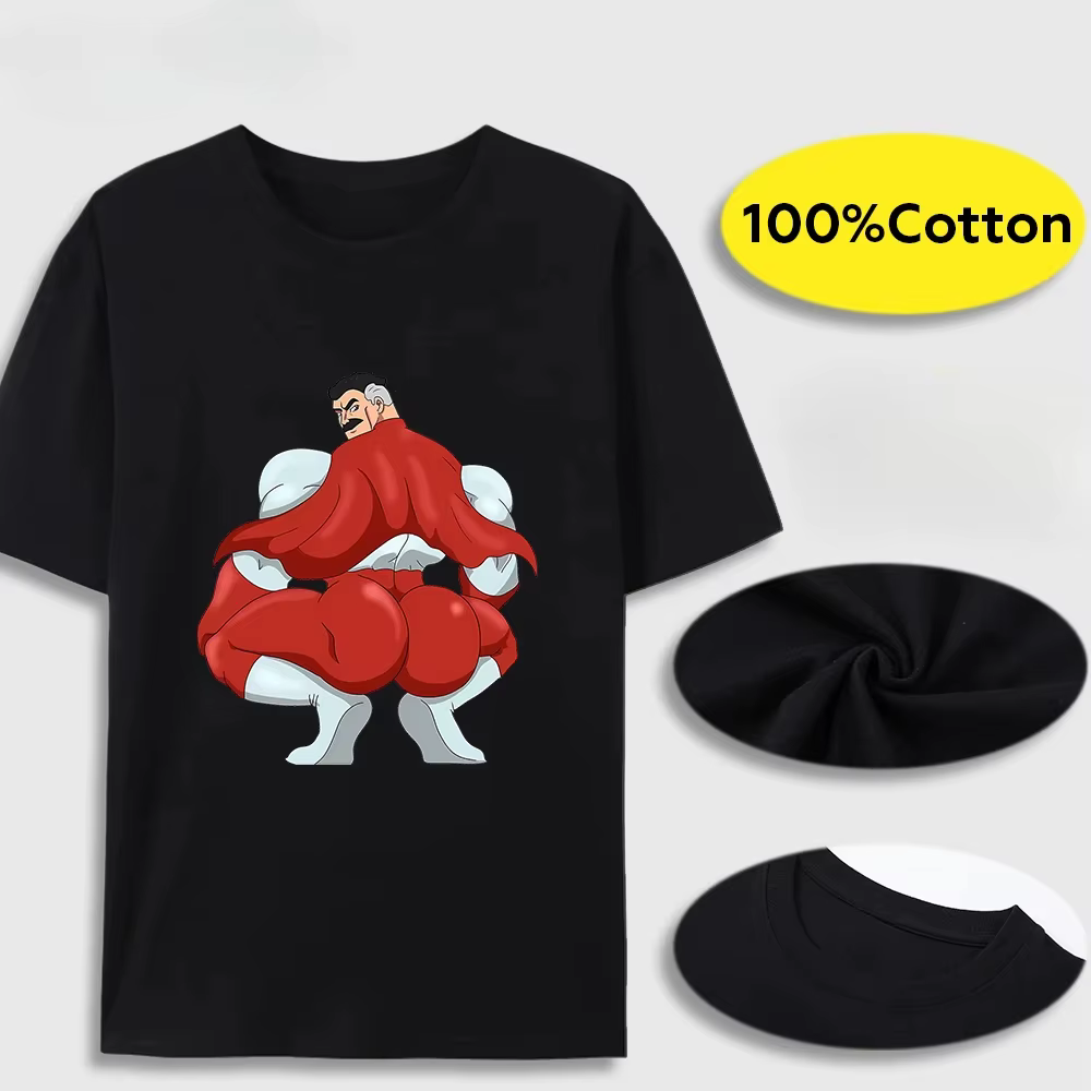 100% coton Invincible T-shirt drôle squelette T-shirt pour hommes