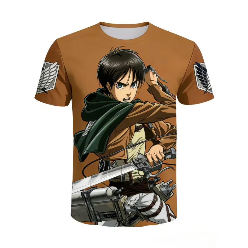 Nouveau T-shirt 3D pour homme 2026 Attack on Titan