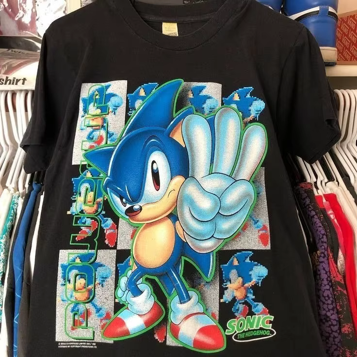 T-shirt Sonic Heroe Vintage Rock Shadow The Hedgehog