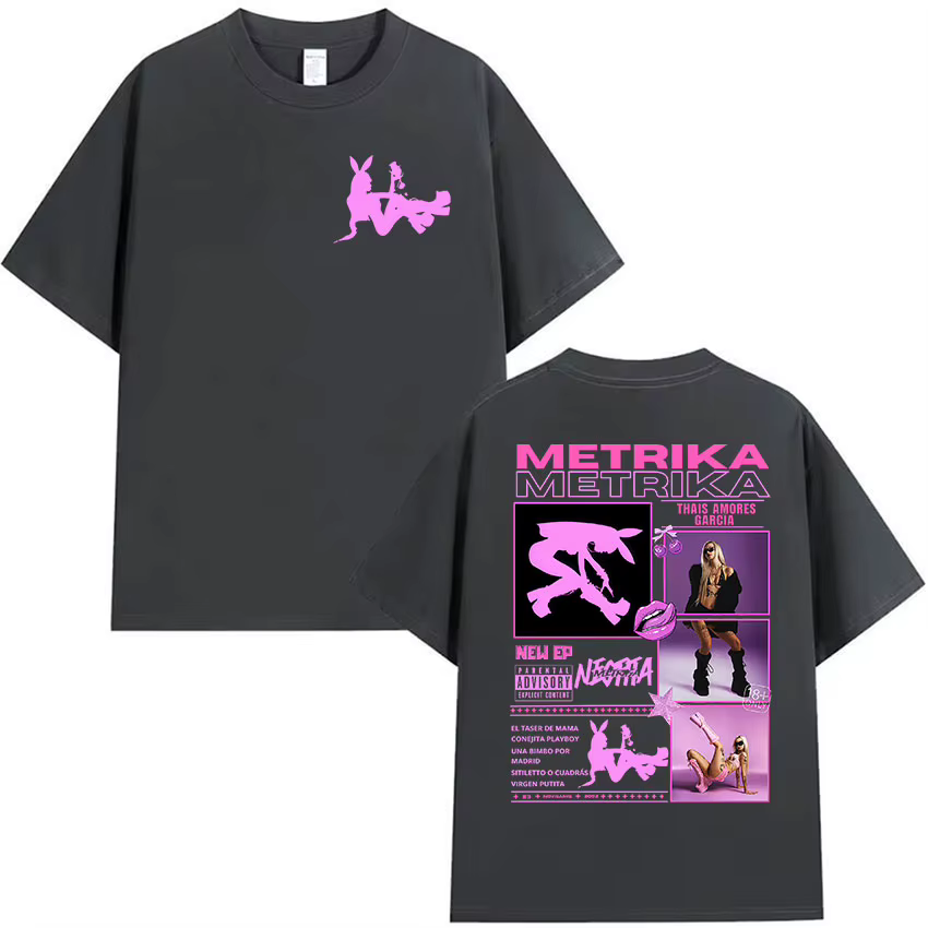 T-shirts graphiques Rapper METRIKA Album 2026 pour hommes et femmes