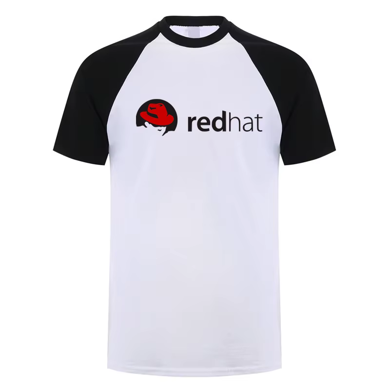 Red Hat Linux T-shirt d'été Hommes Cool Coton à manches courtes Red Hat Économie Unisexe Cadeau Y-Tee LH-321