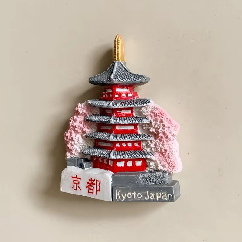 Tokyo Asakusa Temple 3D aimants pour réfrigérateur résine peinte souvenirs touristiques cadeaux Kyoto culturel créatif