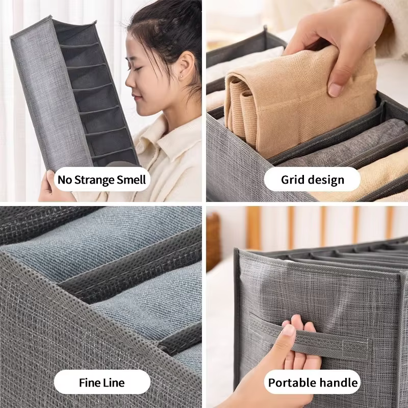 Boîte de rangement pour pantalons et jeans, tiroirs, organisateur pour sous-vêtements, soutien-gorge, chaussettes, garde-robe, organisateur de vêtements, armoire, organisateurs de T-Shirt, rangement
