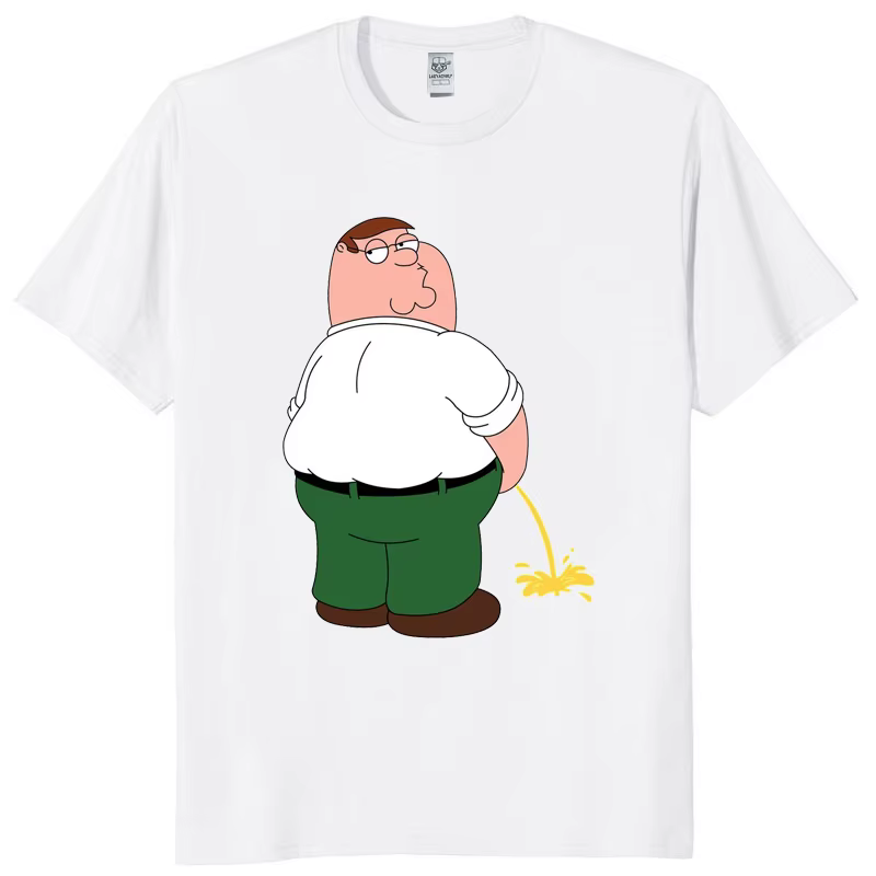Family Guy Peter Griffin T-Shirt unisexe pour hommes femmes-t-shirt en coton graphique dessin animé Streetwear col rond manches courtes comédie