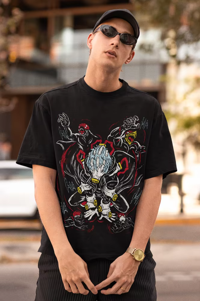 Tomura Shigaraki T-shirt héros graphique chemises personnalisées Anime cadeau chemise