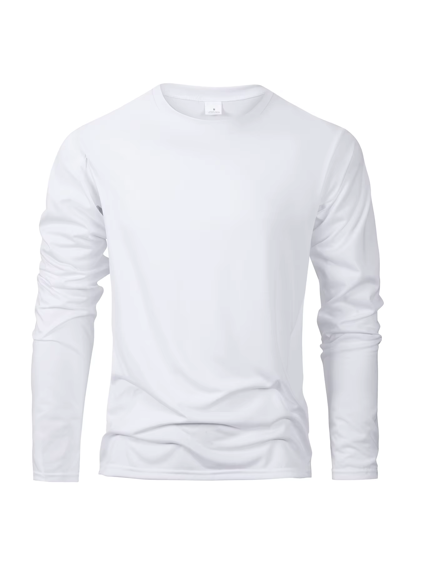 Printemps automne hommes T-shirts à manches longues décontracté hauts couleur unie haute qualité noir T-Shirt classique