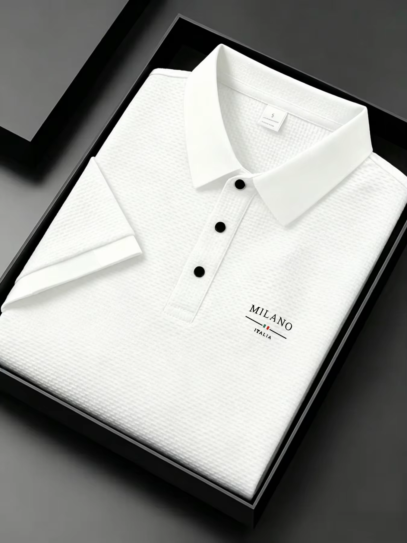 Polo jacquard pour homme Milano Italia