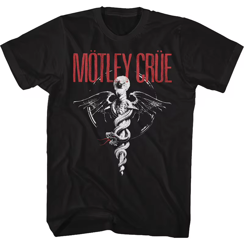 T-shirt à manches courtes Motley Crue Heavy Metal Rock Retro Punk 2026 1987 Tour Californie Los Angeles Musique Ins Y2k