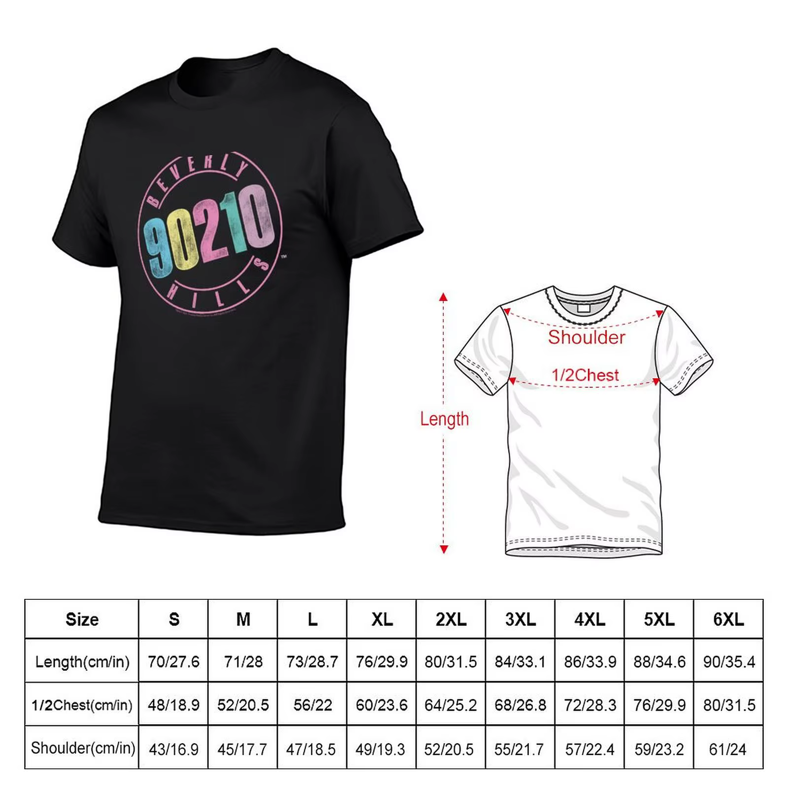 T-shirt à logo rétro pastel vintage pour hommes