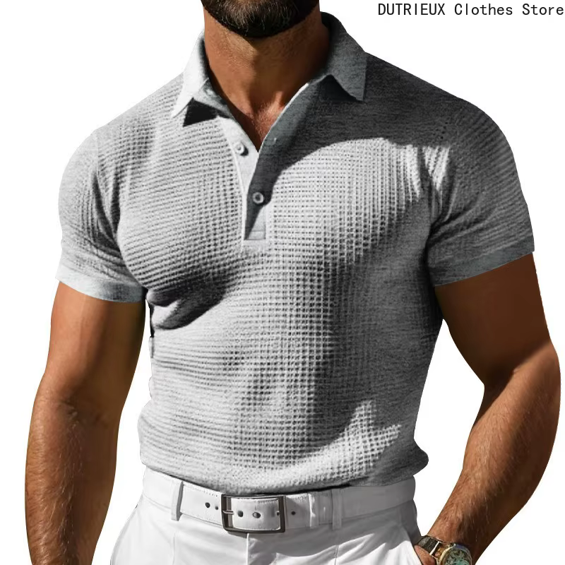 Polo de sport à boutons pour hommes