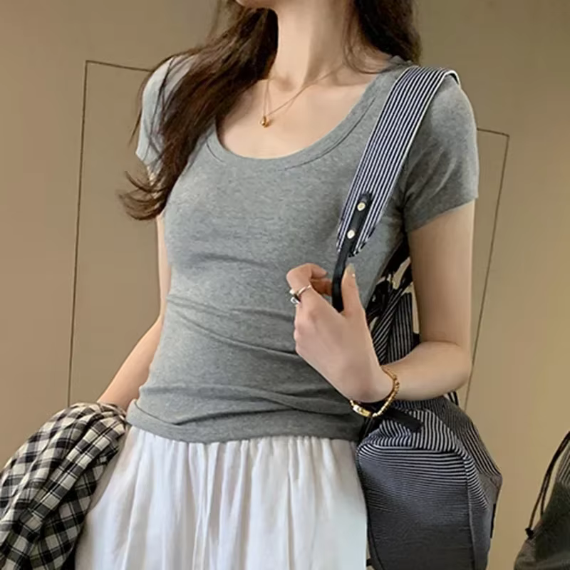 Femme 2026 été décontracté coton t-shirt pour femmes à manches courtes t-shirts mode