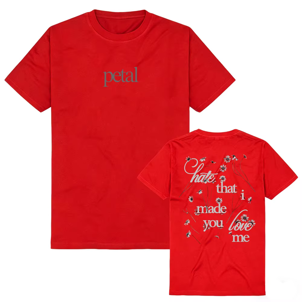 T-shirt « Hate That I Made You Love Me » avec design de l'album Ariana Grande Petal