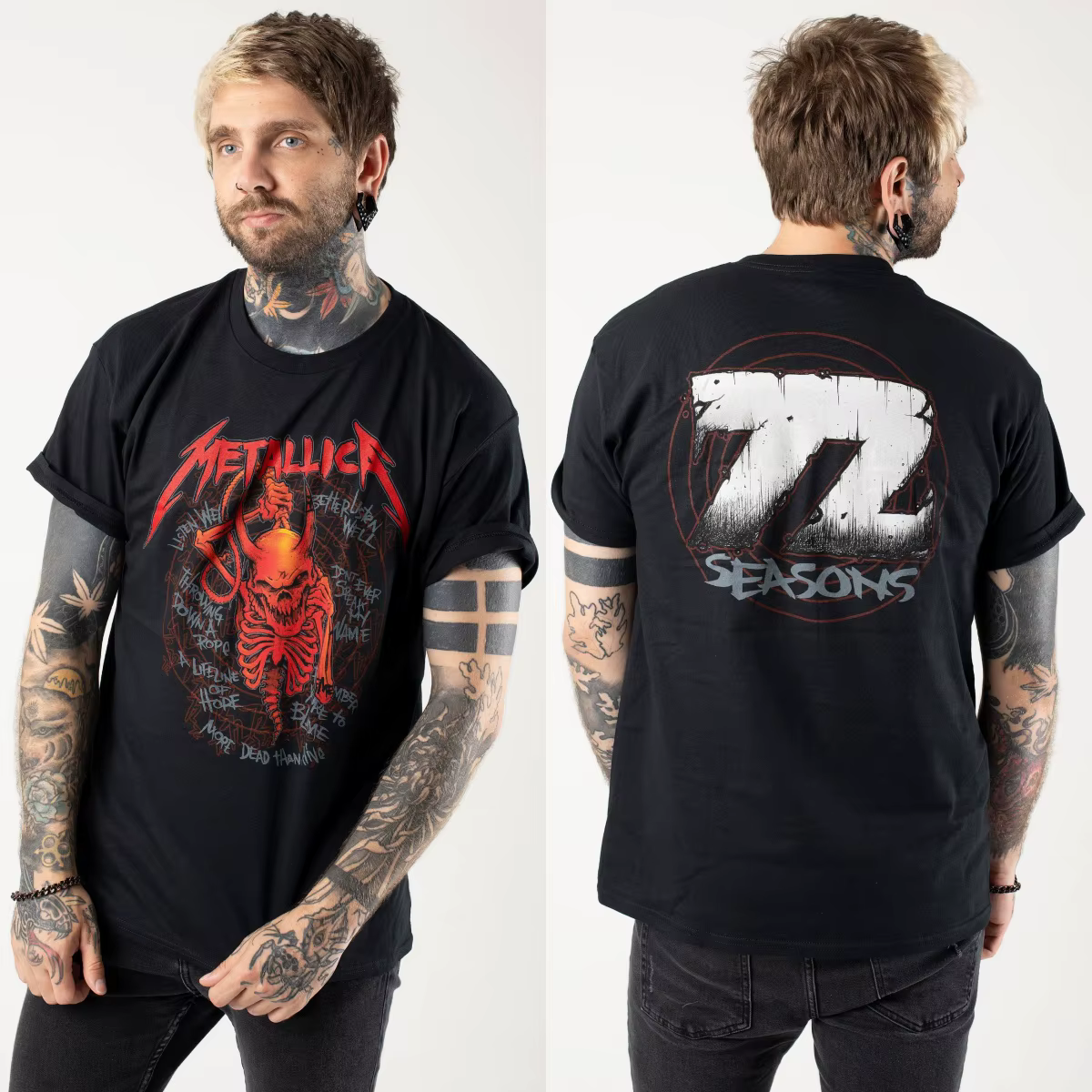 T-shirt en coton avec image de la chanson Kill 'Em All des Metallica