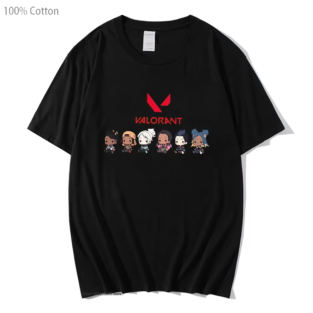 Valorant jeu impression t-shirt Jett Killjoy chemise Streetwear femmes