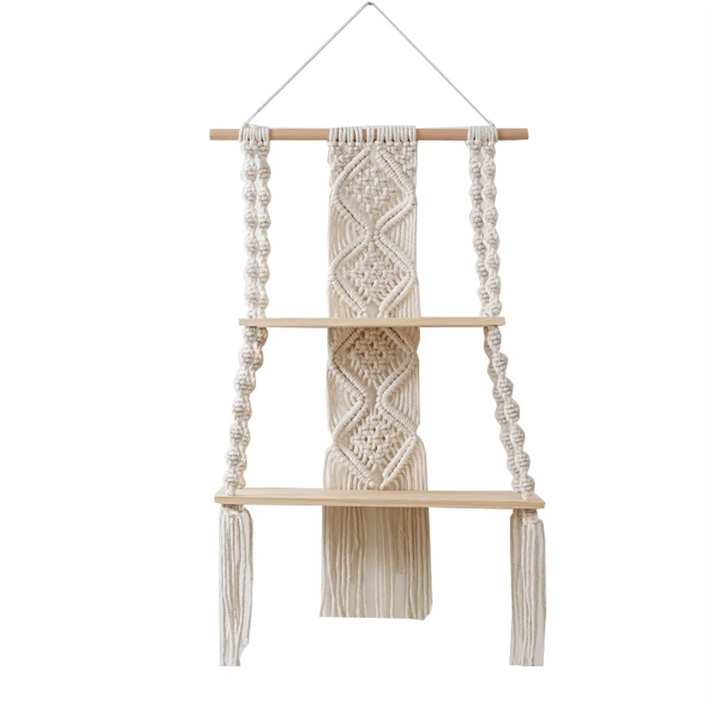 Décoration murale bohème pour chambre à coucher, étagère bohème, ULtissée flottante, étagères en bois et rangement des plantes