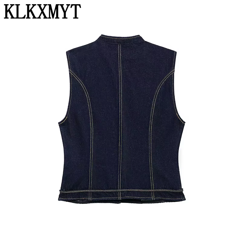 Gilet court en jean pour femme KLKXMYT – Nouvelle collection chic et décontractée pour l'été