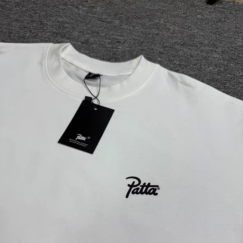 2026 été Graphique Logo Imprimé Patta T-shirts T-Shirt Haute Qualité Coton Noir Blanc Haut Ample Décontracté Couple
