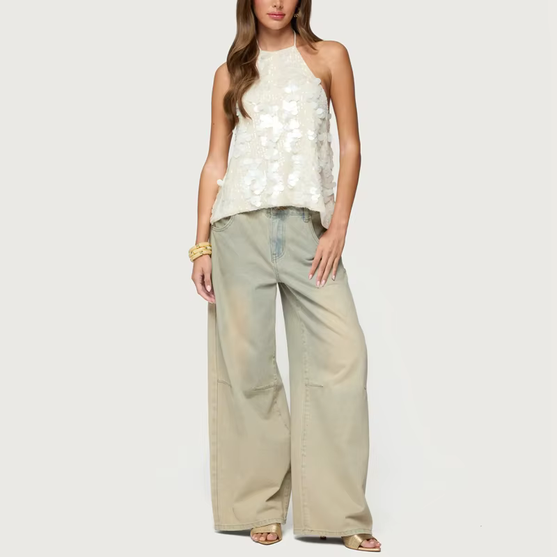 Haut à sequins pour femme