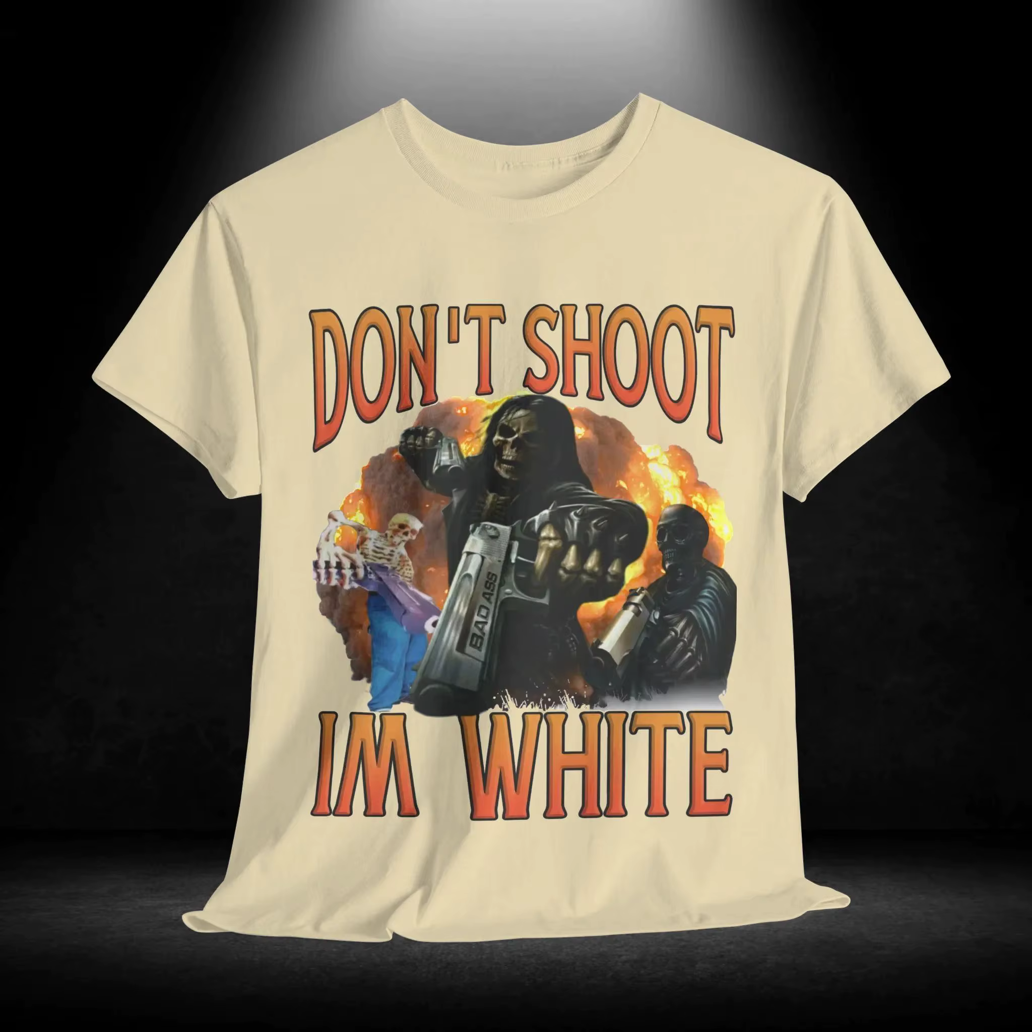 T-shirt unisexe en coton imprimé