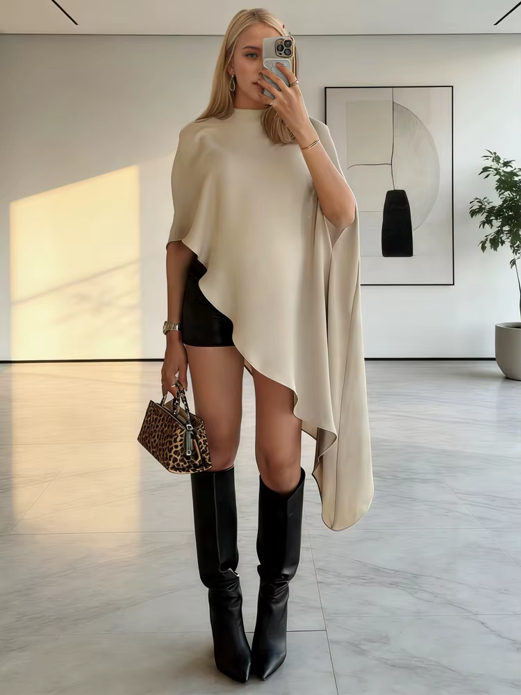 Tossy mode blanc Satin débardeur pour femmes à manches courtes en vrac solide élégant trajet automne 2025 vêtements