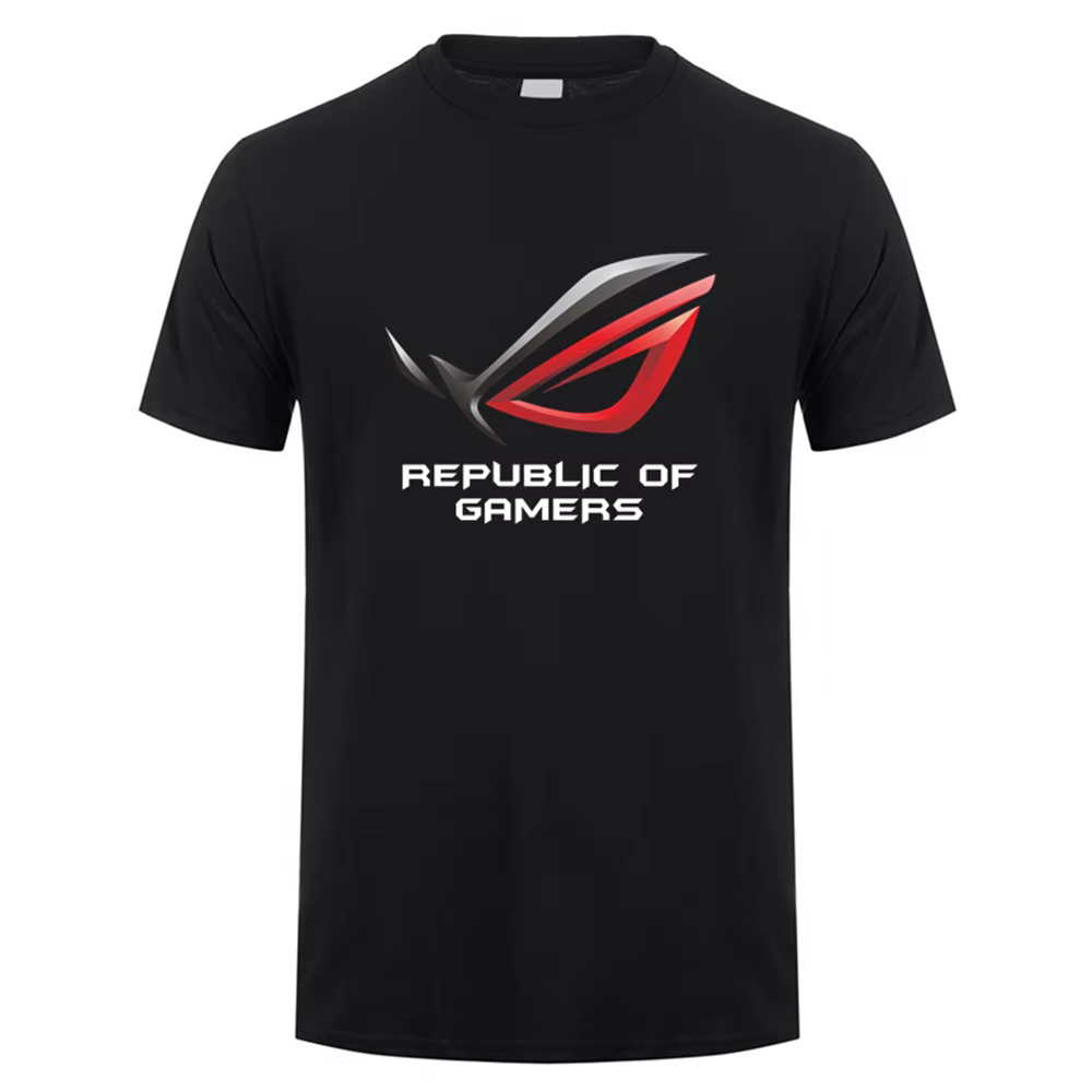 ROG république des joueurs t-shirt unisexe décontracté à manches courtes homme Cool coton