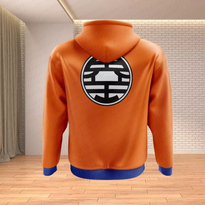 T-shirt pour hommes, fans de sports d'équipe, haut décontracté unisexe pour enfants, tee-shirt décontracté pour adultes, sweat à capuche zippé 3D Dragon Ball Z surdimensionné pour garçons, automne-hiv