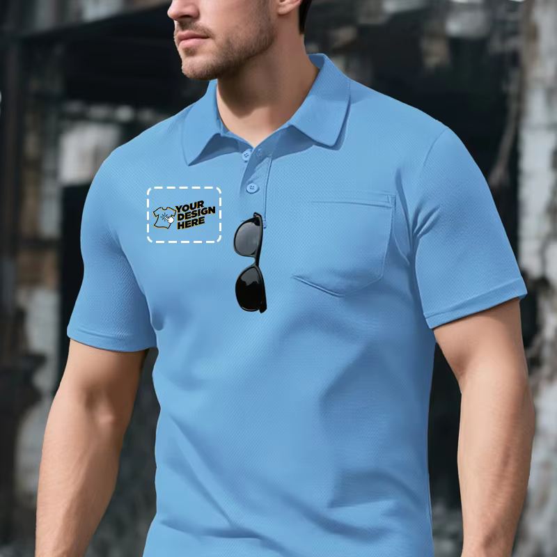 Polo à revers à manches courtes pour hommes