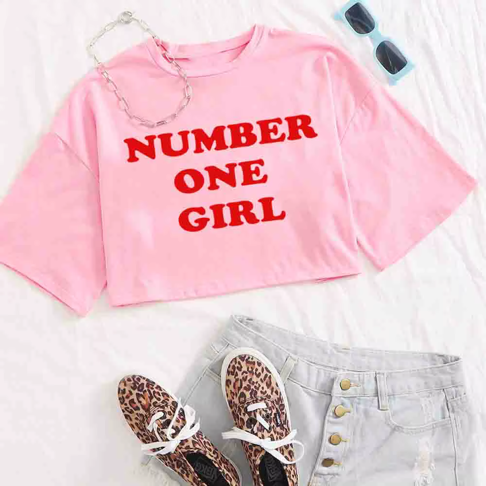 Rose-numéro une fille chemise femmes culture hauts