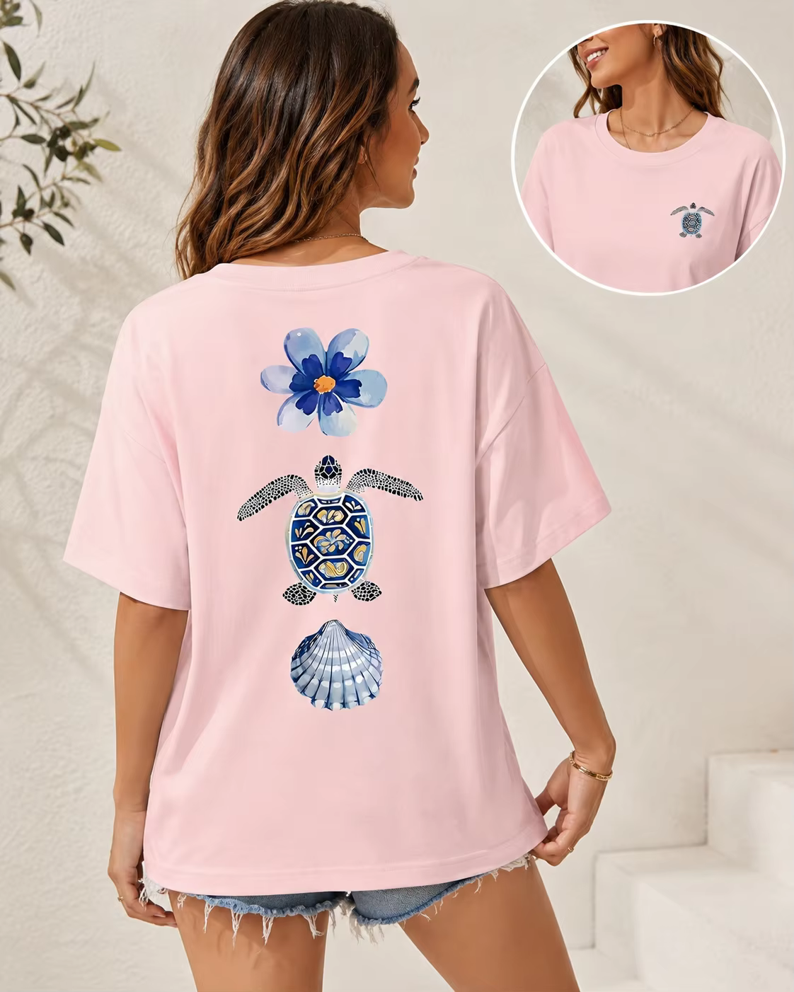 T-shirt côtelé décontracté exquis pour femme