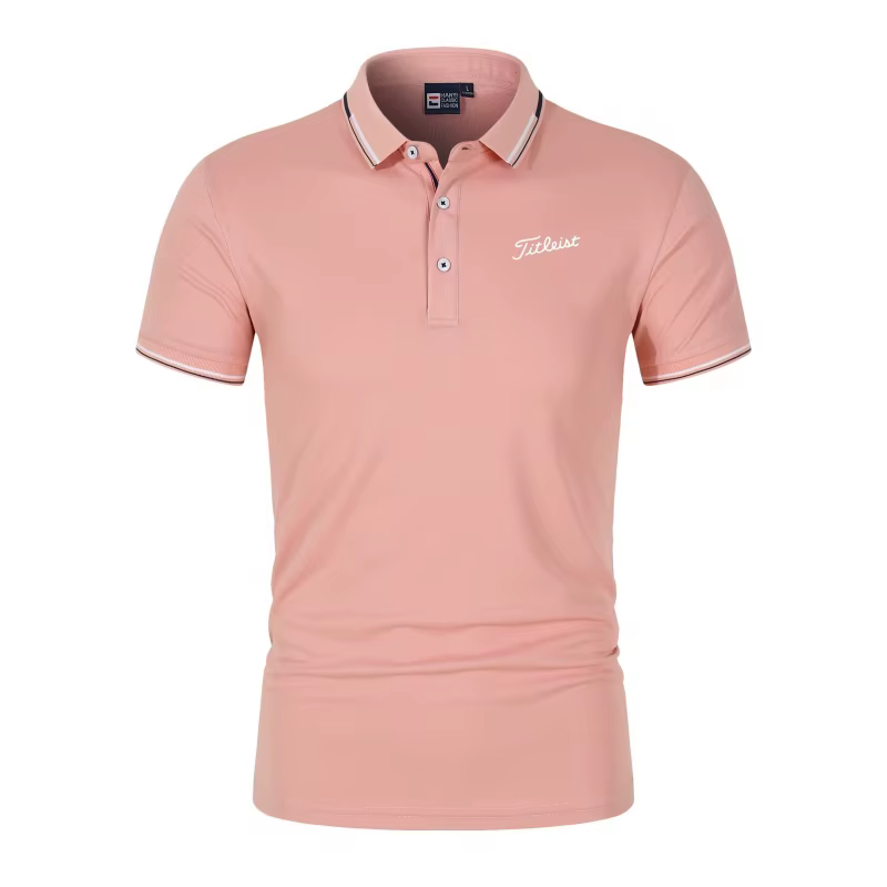 Polo décontracté uni à manches courtes pour homme 2026 – T-shirt d'été tendance