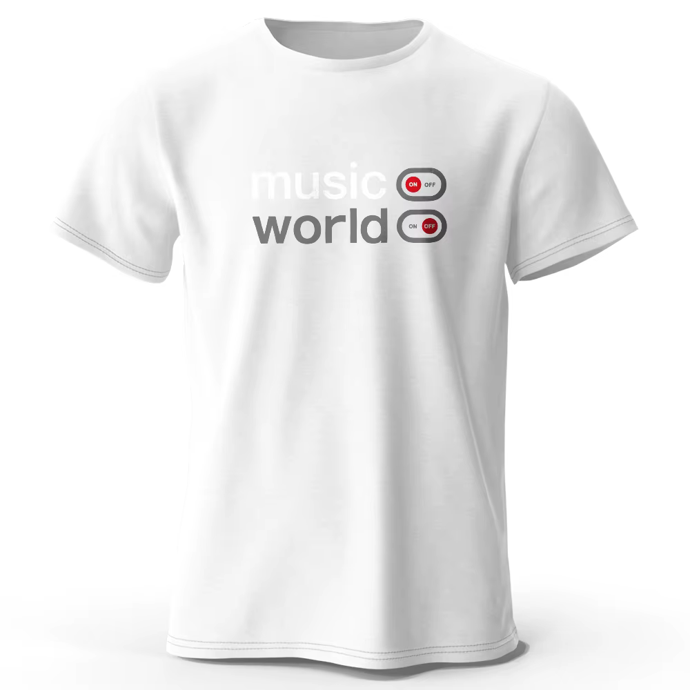 T-shirt imprimé Music World pour hommes
